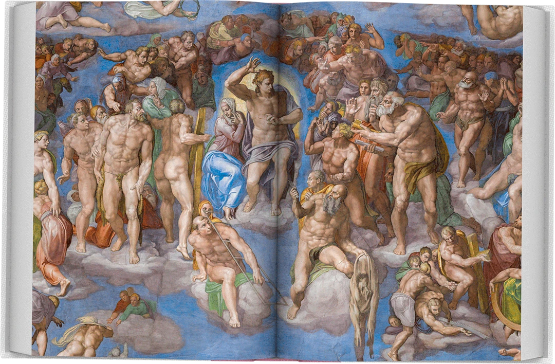 Il Giudizio Universale di Michelangelo, con il Cristo Giudice e la Vergine tra i Beati.