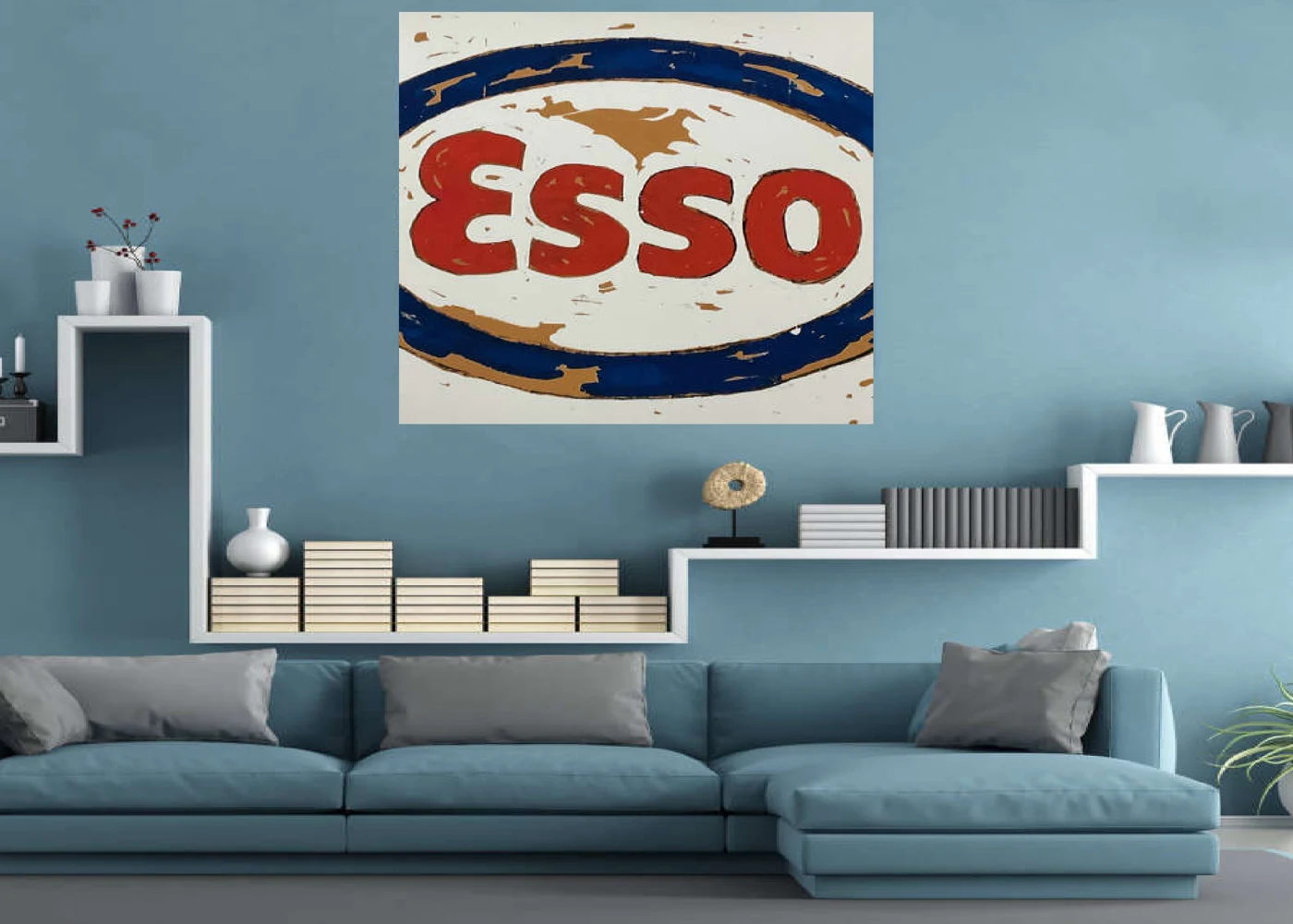 Mario Schifano — Esso — dettaglio