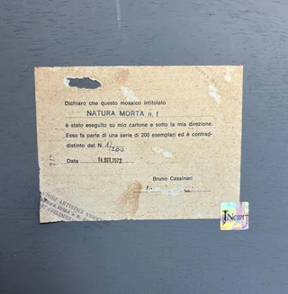 Dichiarazione sul retro